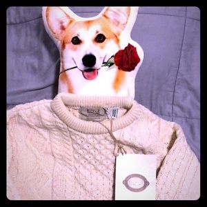 NWT Aran Crafts 💯 wool auth Irish Sweater small